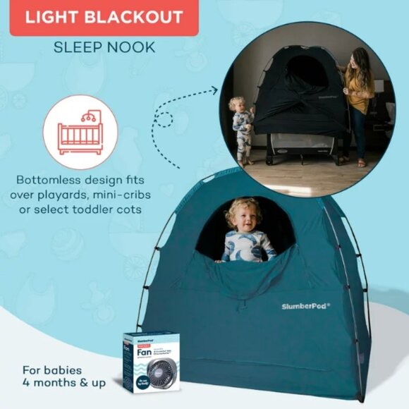 Teal SlumberPod Privacy Blackout Canopy Travel Sleep Space - Picture 7 of 10